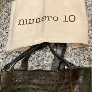 Numero 10 Ostrich Embossed Italian Leather Tote